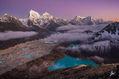 Vivid Blues Amongst Himalayan Views print