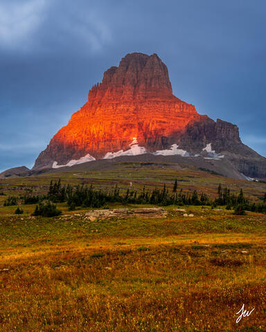 Sunrise on Clements Mountain near Logan Pass in Glacier National Park.