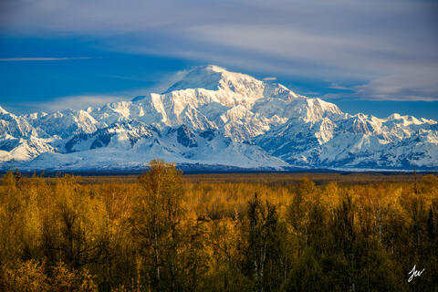 Mount Denali viewed from Talkeetna, Alaska.