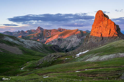 San Juan Mountain Sunset in Colorado.