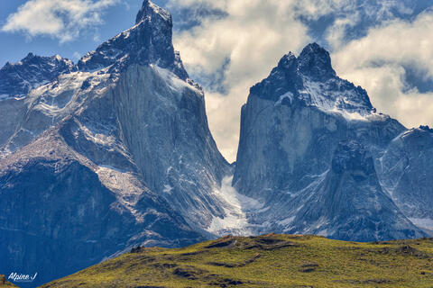Los Cuernos in Torres Del Paine National Park in Chile.