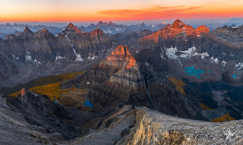 Mount Temple Sunrise in Banff National Park, Canada