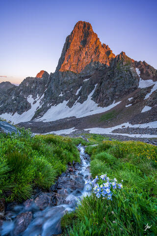 Peak C Sunset in Vail, Colorado, Gore Range.