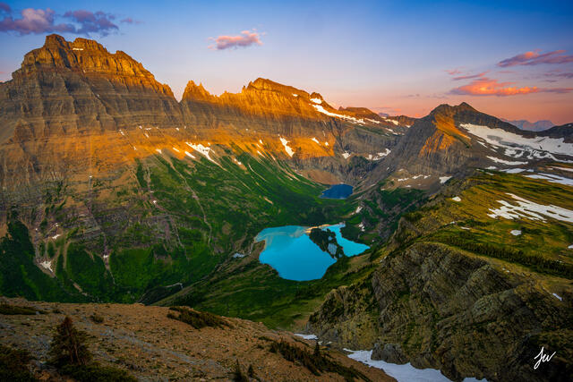 Backcountry Lake in Glacier National Park.