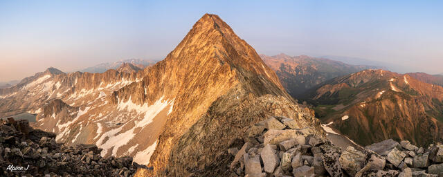Capitol Peak morning light in Colorado.
