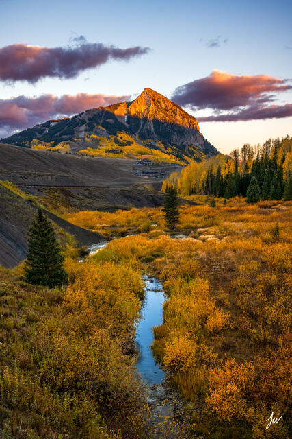 Autumn Crested Butte Sunset in Colorado.