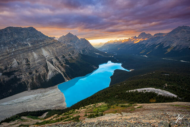 Peyto Lake Sunset on the Icefields Parkway