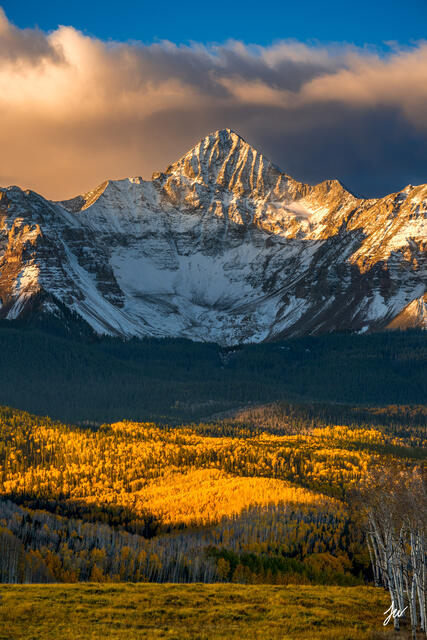 Fall sunrise on Wilson Peak near Telluride, Colorado.