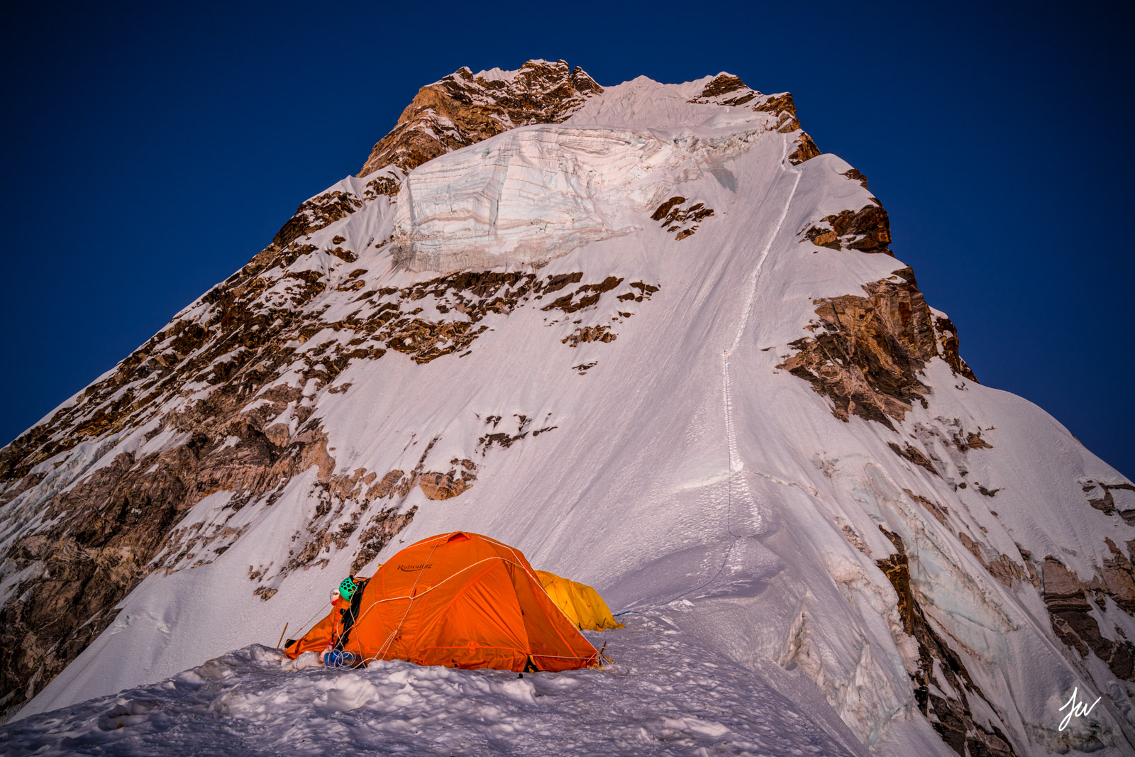 Sunset from Camp 3 on Ama Dablam Climb.