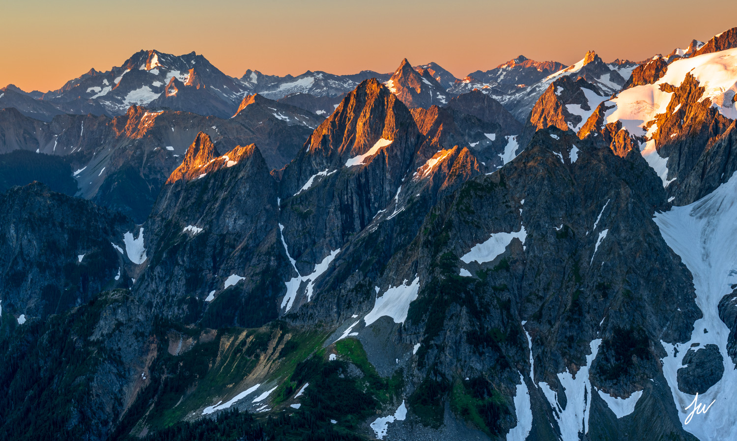North Cascades sunrise in Washington. 
