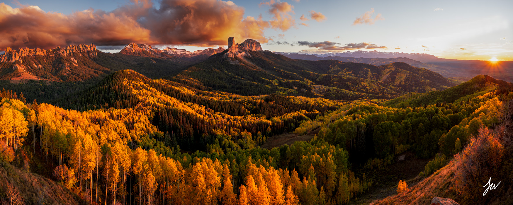 Cimarron sunset near Ridgway, Colorado.