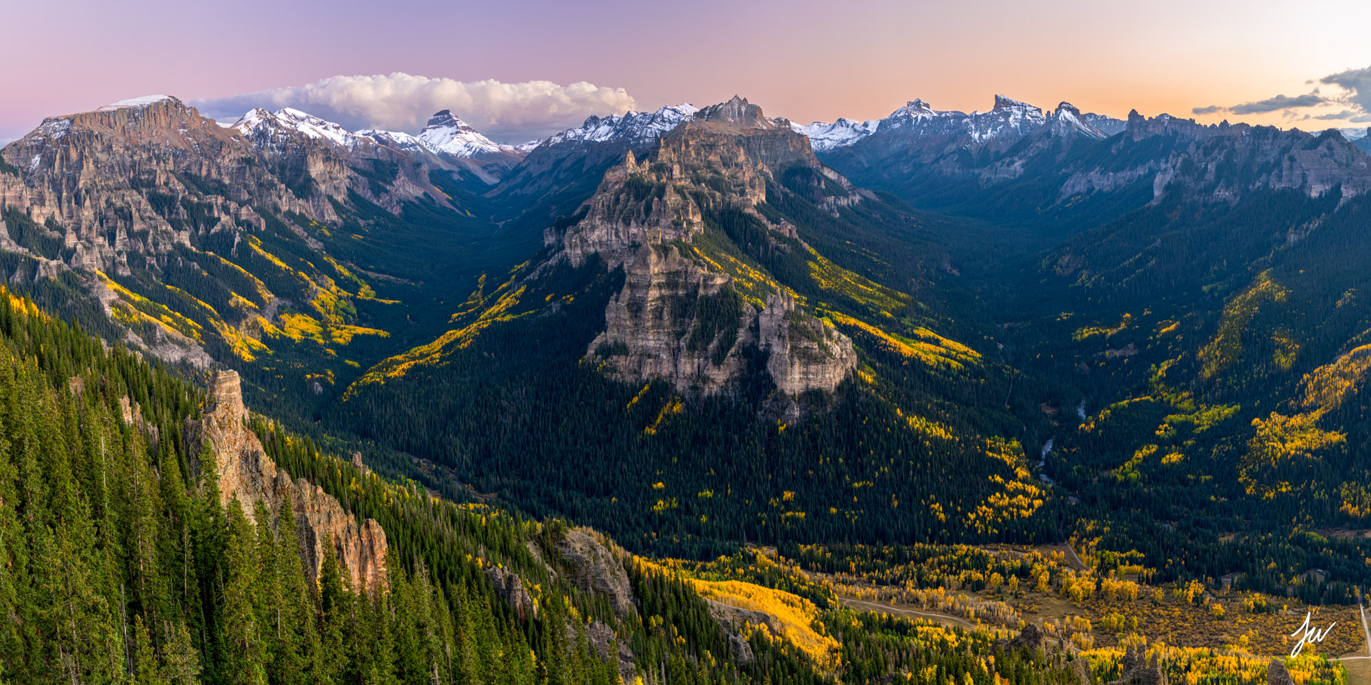 Fall Sunset in the San Juan Mountains, Colorado