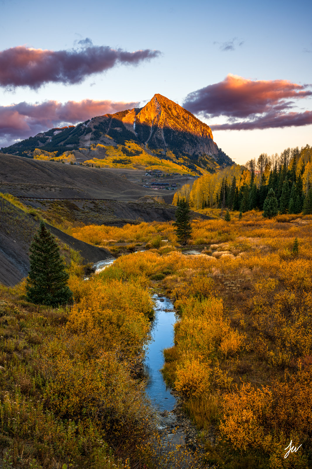 Autumn Crested Butte Sunset in Colorado.