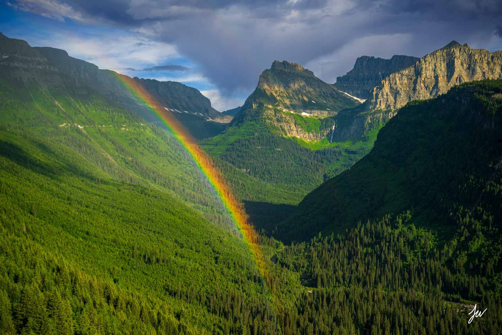 Rainbow in Glacier National Park, Montana.