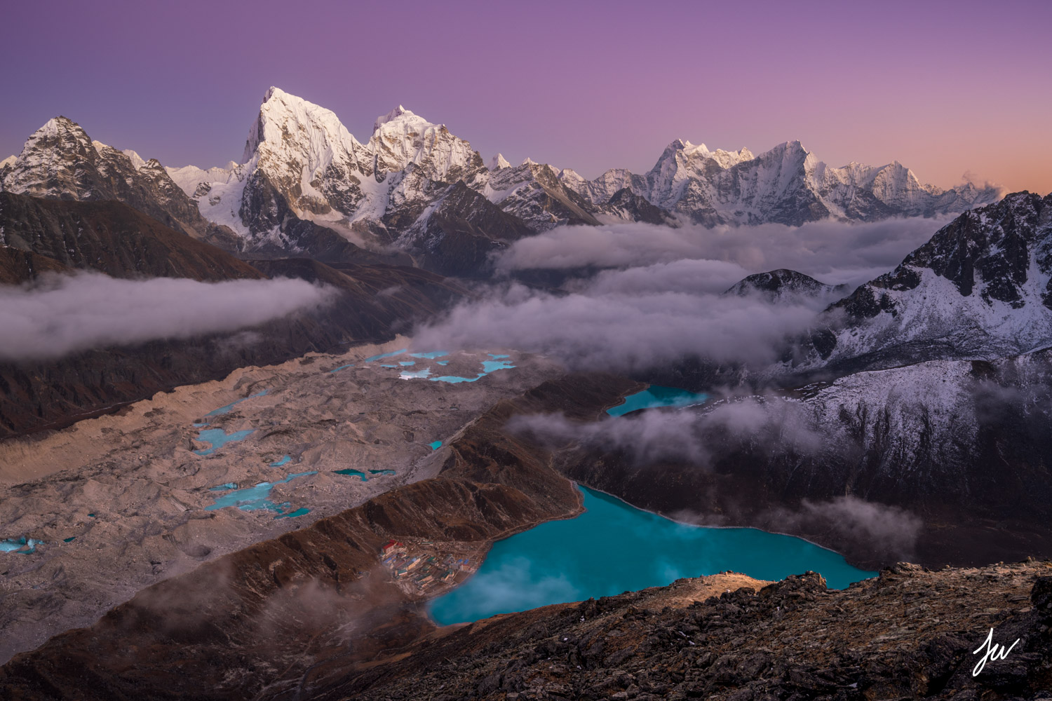 Gokyo Ri Sunset in Khumbu Region of Nepal.