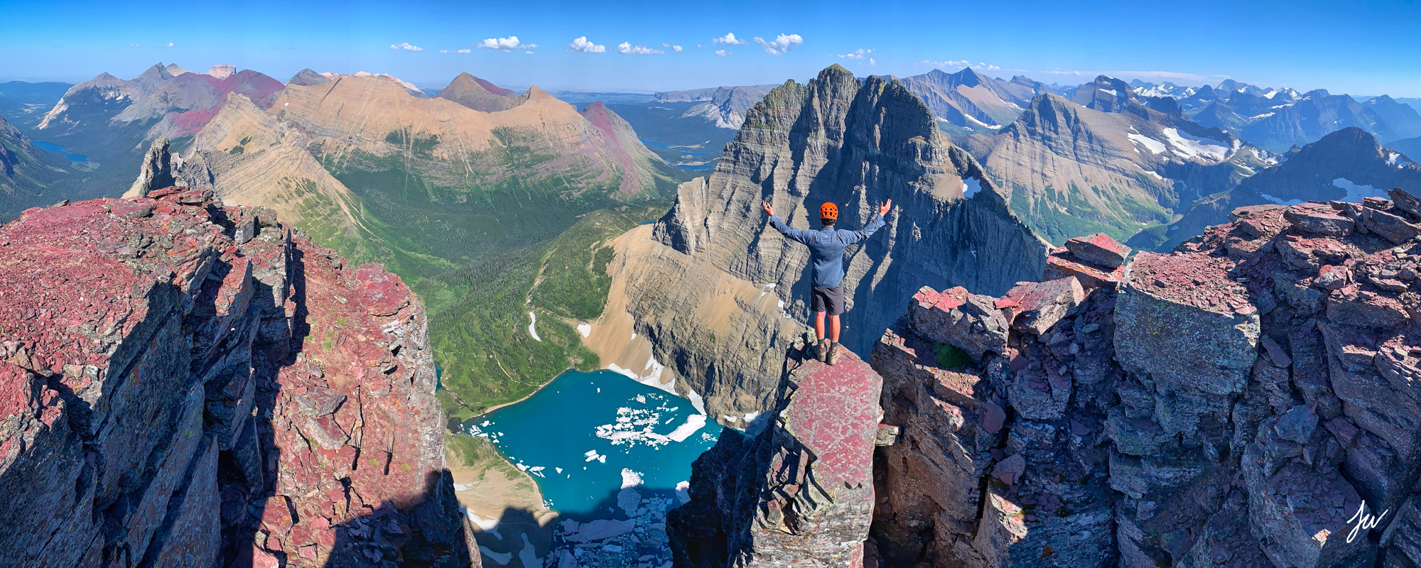 Summit of Iceberg Peak in Glacier National Park, Montana.