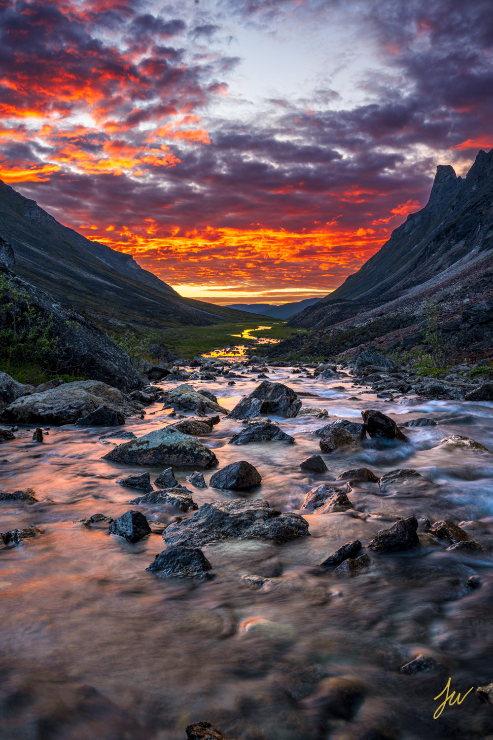 Sunrise in Gates of the Arctic National Park in Alaska.