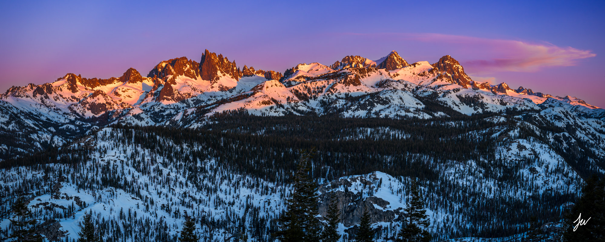 Minarets sunrise in Mammoth Lakes. 