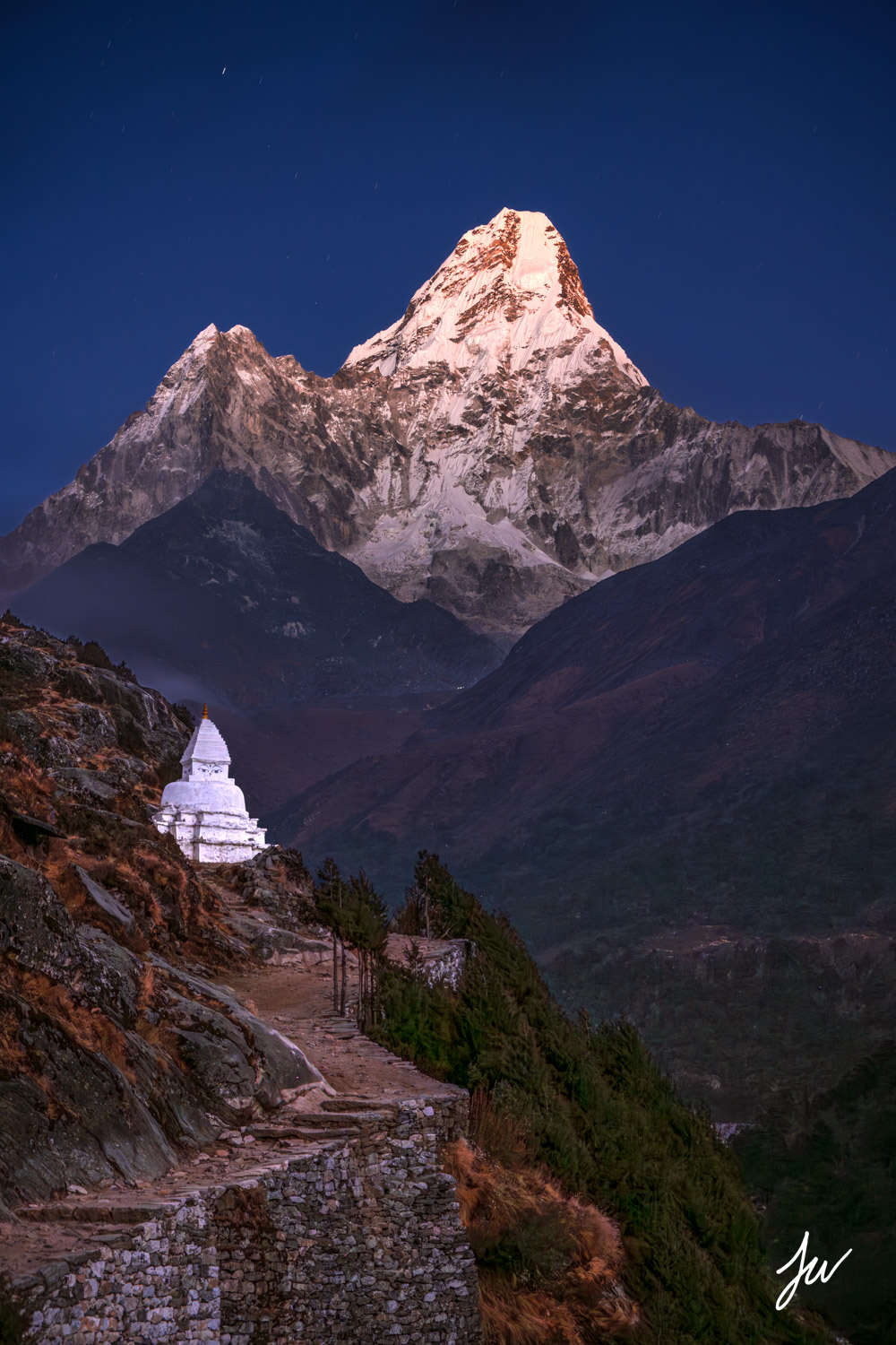 Ama Dablam vertical from Pangboche. 