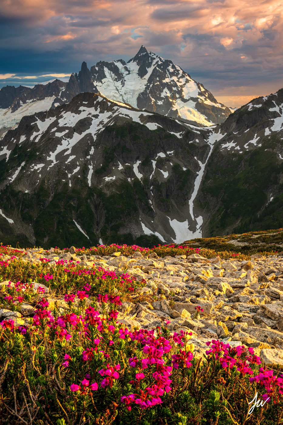 Mount Shuksan sunset in the North Cascades.