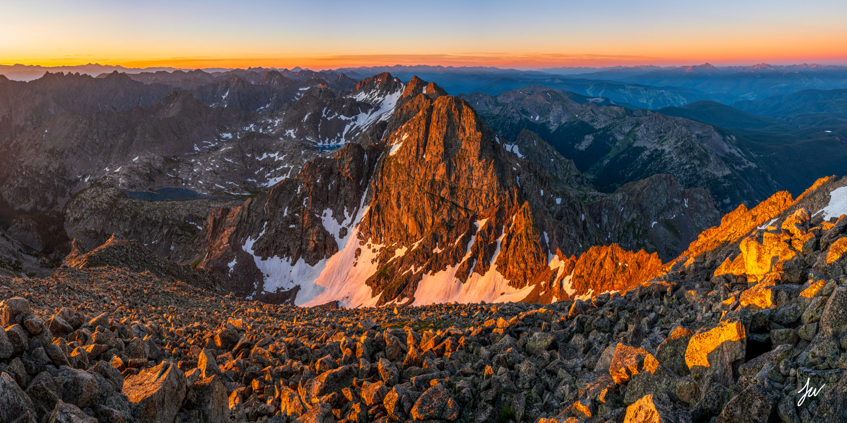 Mt Powell Sunrise in Gore Range, Vail. 