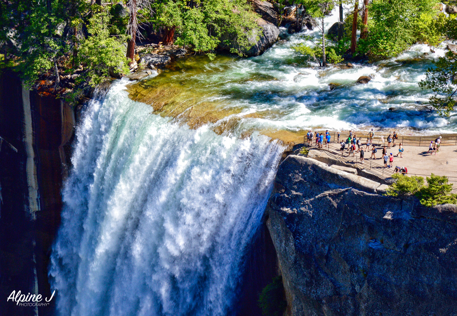 Vernal Fall in Yosemite National Park in California.